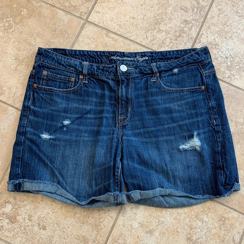 American Eagle distressed jean shorts